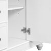 Contemporary Bathroom Vanity Cabinet, 4 Drawers & 1 Cabinet Door, Multipurpose Storage, Resin Integrated Sink, Adjustable Shelves, Solid Wood Frame With MDF - White - Image 25