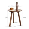 Round Small End Table, Side Table For Bedroom & Balcony - Walnut - Image 7