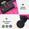 Hardshell Luggage Sets 3 Pieces Spinner Suitcase With Tsa Lock Lightweight 20" 24" 28" - Pink - Image 5
