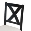 Topmax - 6 Piece Farmhouse Extendable Dining Table With Footrest, 4 Upholstered Dining Chairs And Dining Bench, Two 11" Removable Leaf - Black / Beige - Image 22