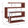 Buck II - Clear Glass, Chrome High Gloss Writing Desk With Shelf - Walnut - Image 2