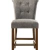 Auggie - Fabric Counter Height Chair With Nailhead Trim - Gray - Image 3