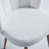 5 Piece Dining Set (MDF Table And 4 Fabric Chairs) - White - Image 3