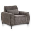 Valentina - Chenille Sofa Loveseat Chair Living Room (Set of 3) - Gray - Image 5
