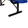 6' Outdoor Steel Bench With Backrest - Blue - Image 5