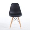 Chair, KD Leg, Plastic Seat (Set of 4) - Black - Image 2