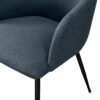 Contemporary Upholstered Woven Dining Chairs - Indigo Blue - Image 4