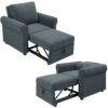 3 In 1 Sofa Bed Chair, Convertible Sleeper Chair Bed, Adjust Backrest Into A Sofa, Lounger Chair, Single Bed, Modern Chair Bed Sleeper For Adults - Deep Blue - Image 18