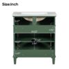 Bathroom Vanity With Ceramic Basin, Soft Close Door And Adjustable Shelves - Green - Image 10