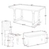6 Piece Dining Table And Chair Set With Special-Shaped Legs And Foam-Covered Seat Backs&Cushions For Dining Room - Espresso - Image 3
