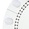 Farai - Glam Mirrored Faux Crystal Diamonds Wall Decor Mirror - Silver - Image 4