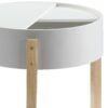 Bodfish - Round End Table - White / Natural - Image 3