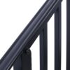 Handrails For Outdoor Steps, Fit 3 Or 4 Steps Outdoor Stair Railing, Picket#3 Wrought Iron Handrail, Flexible Porch Railing, Transitional Handrails For Concrete Steps Or Wooden Stairs - Black - Image 18