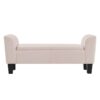 Mila - Velvet Ottoman Bench With Storage - Pink - Image 2