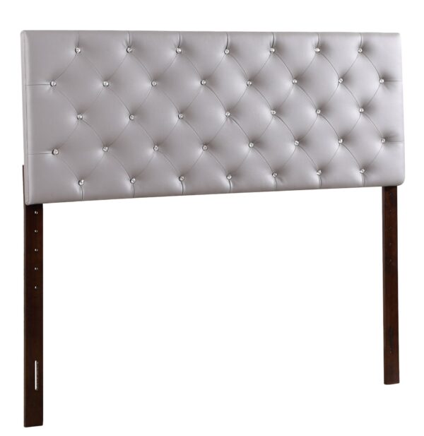Casual Upholstered Headboard - Light Gray