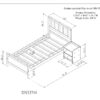 Twin Bed With Headboard And Footboard For Kids, Teens, Adults, With A Nightstand - Gray - Image 7