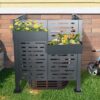 3.5 X 3.5 Ft Air Conditioner Fence For Outdoor Units, Metal Privacy Fence Cover, Perfect To Conceal Air Conditioning Units - Charcoal - Image 2