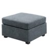 Isla - Woven Fabric 7 Seater Sectional Sofa With Ottoman - Gray - Image 3