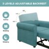3 In 1 Sofa Bed Chair, Convertible Sleeper Chair Bed, Adjust Backrest Into A Sofa, Lounger Chair, Single Bed, Modern Chair Bed Sleeper For Adults - Teal - Image 15