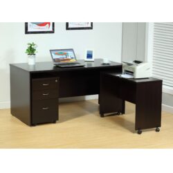 Printer Mobile Stand, Computer Desk, Home Office Desk - Red Cocoa