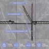 Adjustable Safety Gate 8 Panels Play Yard Metal Doorways Fireplace Fence Christmas Tree Fence Gate For House Stairs Gate Prohibited Area Fence - Black - Image 4