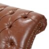 Tufted Armless Chaise Lounge - Brown - Image 12