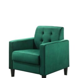 Hale - Velvet Accent Armchair With Tufting - Green