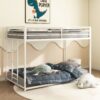 Adam - Twin Over Twin Metal Bunk Bed - White - Image 4