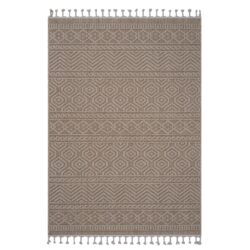 Guros - 4' X 6' Geometric Indoor / Outdoor Area Rug - Mocha