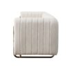 Contemporary Velvet Sofa Couch For Living Room - Beige - Image 9