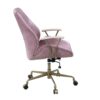 Hamilton - Top Grain Leather Office Chair - Pink - Image 4