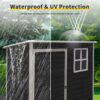 Outdoor Storage Shed Kit Perfect To Store Patio Furniture - Black - Image 8