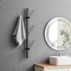 Entryway Mounted Accent Coat Rack, Mounted Rack For Bathroom - Black - Image 2