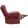 3 Pieces Recliner Sofa Sets Home Theater Seating Manual Recliner Chair With Center Console And Led Light Strip For Living Room - Wind Red - Image 26