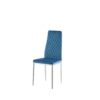 Modern Simple Style Dining Chair Fabric Chrome Metal Pipe Diamond Grid Pattern Restaurant Home Conference Chair (Set of 6) - Light Blue - Image 11