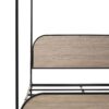 Modern Canopy Queen Bed Frame - Smoked Oak - Image 2