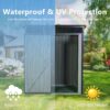 Tc53G Outdoor Metal Storage Shed Transparent Plate - Gray - Image 5