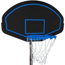 Trampoline For Adults & Kids With Basketball Hoop, Outdoor Trampolines With Ladder And Safety Enclosure Net For Kids And Adults - Blue