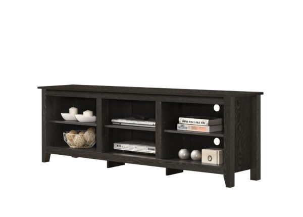 Benito - TV Stand With Open Shelves And Cable Management - Dark Gray