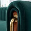 Contemporary Velvet Sofa Couch For Living Room - Green - Image 7