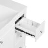 Contemporary Bathroom Vanity Cabinet, 4 Drawers & 1 Cabinet Door, Multipurpose Storage, Resin Integrated Sink, Adjustable Shelves, Solid Wood Frame With MDF - White - Image 21