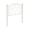 Twin Unique Flower Sturdy System Metal Bed Frame With Headboard And Footboard - White - Image 9