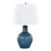 Gloria - Round Contemporary Lamp (Set of 2) - Dark Moroccan Blue / Chrome / White - Image 2