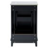 Modern Small Bathroom Vanity Cabinet With Ceramic Basin, Ample Storage, 1 Soft Close Door - Black - Image 15