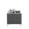 Lorreto - Velvet Fabric Sofa, Loveseat Living Room (Set of 2) - Gray - Image 5