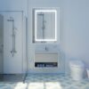 48X36" LED Bathroom Mirror, 3000-6000K Gradient Front And Backlit LED Mirror For Bathroom, 3 Colors Dimmable, Ip54 Enhanced Anti-Fog, Hanging Plates Wall Mount Lighted Mirror (Only Mirrors, Not Cabinets) - Silver - Image 4