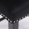 Contemporary Velvet Upholstered Wing-Back Barstools With Button Tufted Decoration And Wooden Legs, And Chrome Nailhead Trim, Leisure Style Bar Chairs, Bar Stools (Set of 4) - Black - Image 11