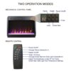 Electric Fireplace Media TV Stand With Sync Colorful LED Lights - Dark Rustic Oak - Image 3