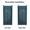 34" Bi-Fold Semi-Frameless Shower Doors In Matte With Clear Glass - Black - Image 6