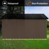 10'x12' Garden Sheds Outdoor Storage Sheds With Window - Brown - Image 4